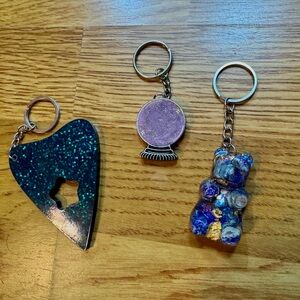 Set of Three Unique Keychains